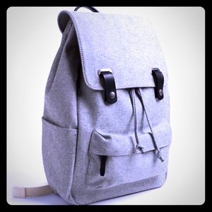 Everlane reverse denim snap backpack